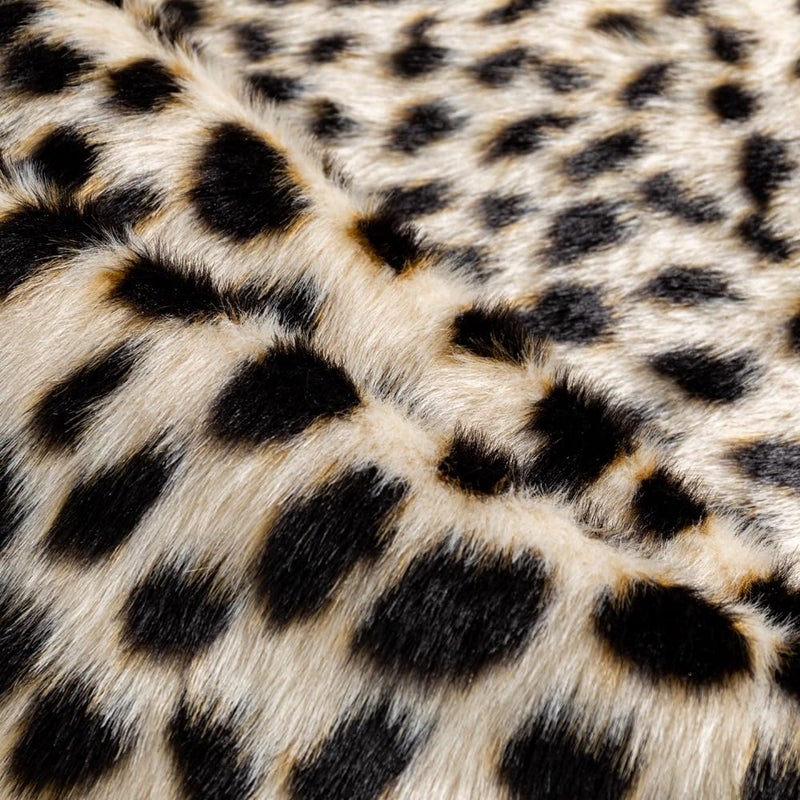 yingda1992 Leopard Area Rug Animals Printed Hide Mats Faux Fur Cowhide Skin Carpet for Home Office, Living Room, Bedroom, 5.2ft x 6.5ft (160 x 200cm) - Image 4